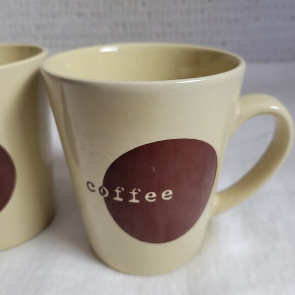 Shonfeld's Coffee Mugs Pair of 2 Lot Bundle Beige Brown Stoneware mug 12 oz ea. - Picture 6 of 8